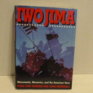 Iwo Jima Book Medium Red White Blue Black War Fighting Bombs Death Reading Book